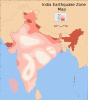 India, Earthquake Zone Map