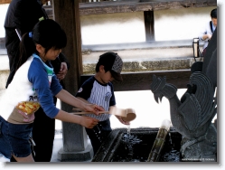 horyuji-dragon-bird-water * the dragon bird streaming water to the communal drinking pool.