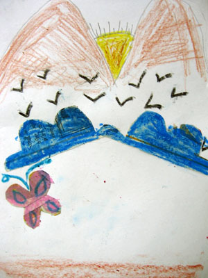 Drawing by Likitha, a boy child affected by HIV