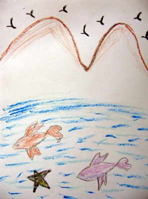 Drawing by Chandana, a girl child affected by HIV