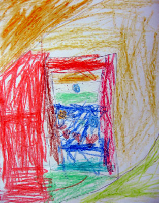 Indian Flag, as drawn by a boy child affected by HIV
