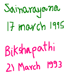 Freedom Foundation Kids Names and birthdays of the kids at Freedom Foundation