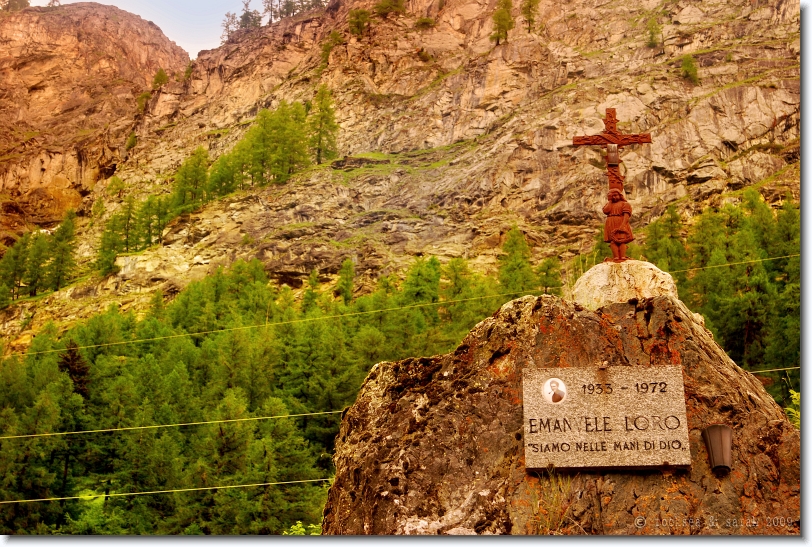 Cemetery at the Alps: at Valsavarenche, Aosta, Italy