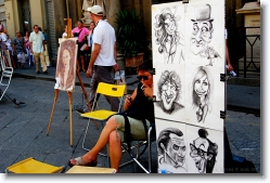 caricature at florence, italy