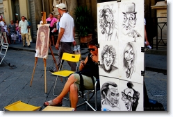 caricature at florence, italy