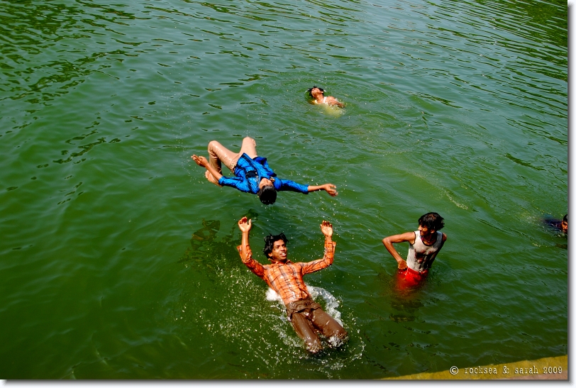 Diving Acrobatics at Kuttichira Tank, Kozhikode