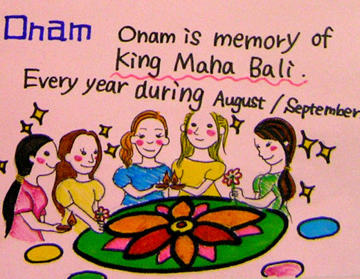 onam japanese painting